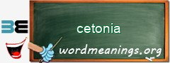 WordMeaning blackboard for cetonia